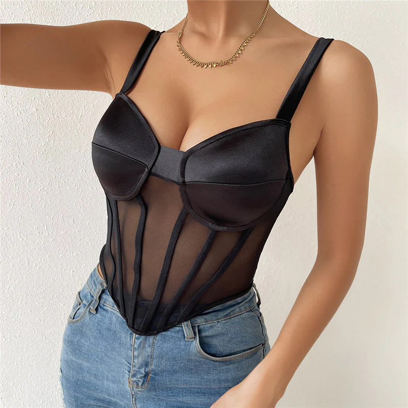 deanwangkt  Summer Sexy Patchwork Diamond Vest For Women Love Sleevelese Tank Tops Female Summer Fashion body sculpting Clothing - Deanwangkt