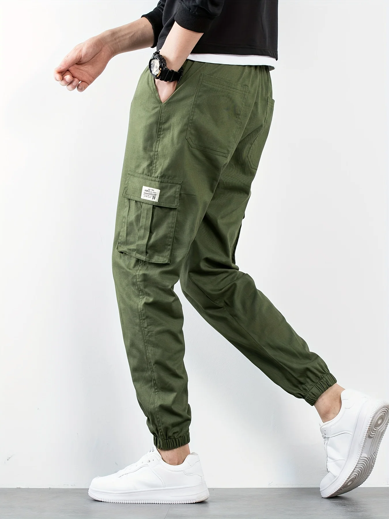 deanwangkt Classic Design Multi Flap Pockets Cargo Pants, Men's Casual Techwear Drawstring Cargo Pants Hip Hop Joggers For Autumn Summer Outdoor - Deanwangkt