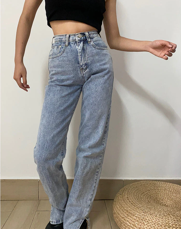 deanwangkt - Kodi Split Denim Jeans - Deanwangkt