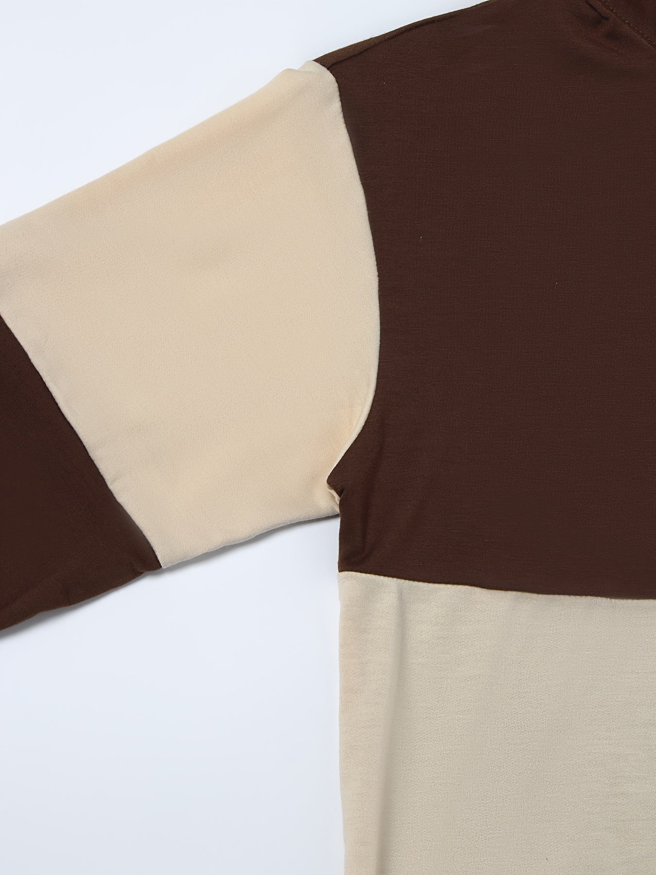 Color Block Half Zip Up Sweatshirt , Long Sleeve Pullover Tops , Women's Clothings - Deanwangkt