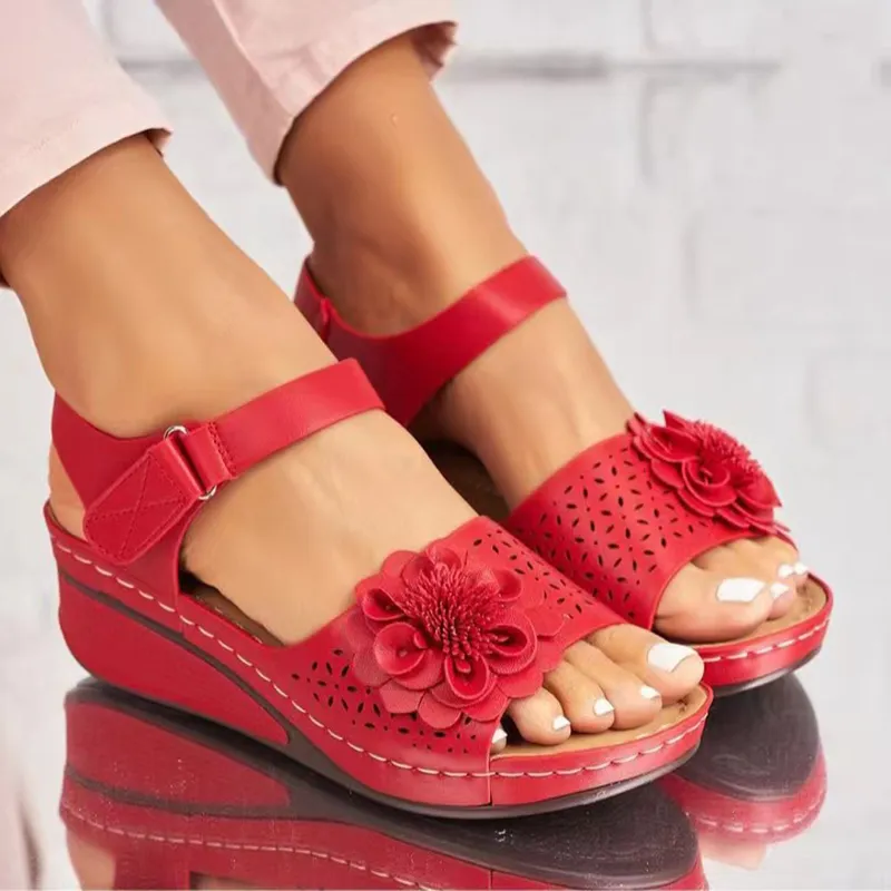 deanwangkt Women Summer Shoes Non Slip Lightweight Shoes For Women Sexy Breathable Slip On Classics Wedge Footwear Women Sandals Female - Deanwangkt