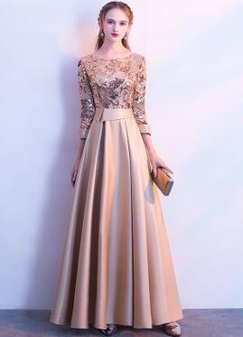 DEANWANGKT Long Formal Sequined Prom Dresses Party New Plus Size Robe De Soiree Embroidered Gowns - Deanwangkt