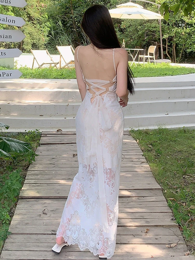 Joskka Floral Print Slip Midi Dress Women Bandage Sleeveless Chain Evening Chic Elegant And Pretty Women's Dresses Prom - Deanwangkt