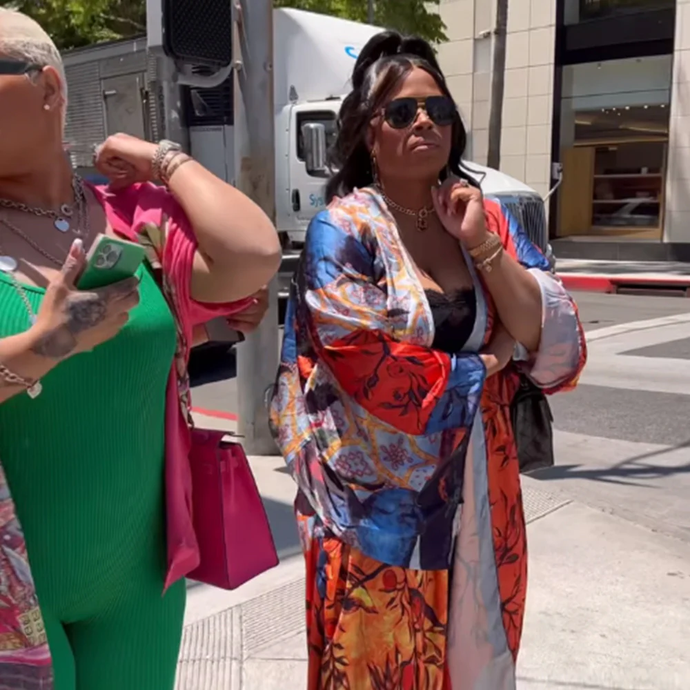 deanwangkt Fashion Printed Satin Shirts for Women Long Kimono Beach Cover Ups Ladies Blouse Vacation Oversized Cardigan D37-EF30 - Deanwangkt