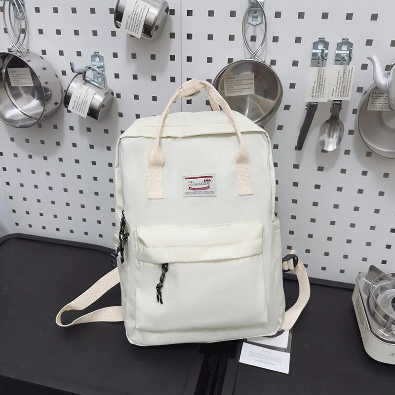 Back to school  Simple Lovers Backpack Fashion Boy Girl Waterproof Bookbag Cheap Teen Schoolbag Men Black Rucksack Male Travel Mochila - Deanwangkt