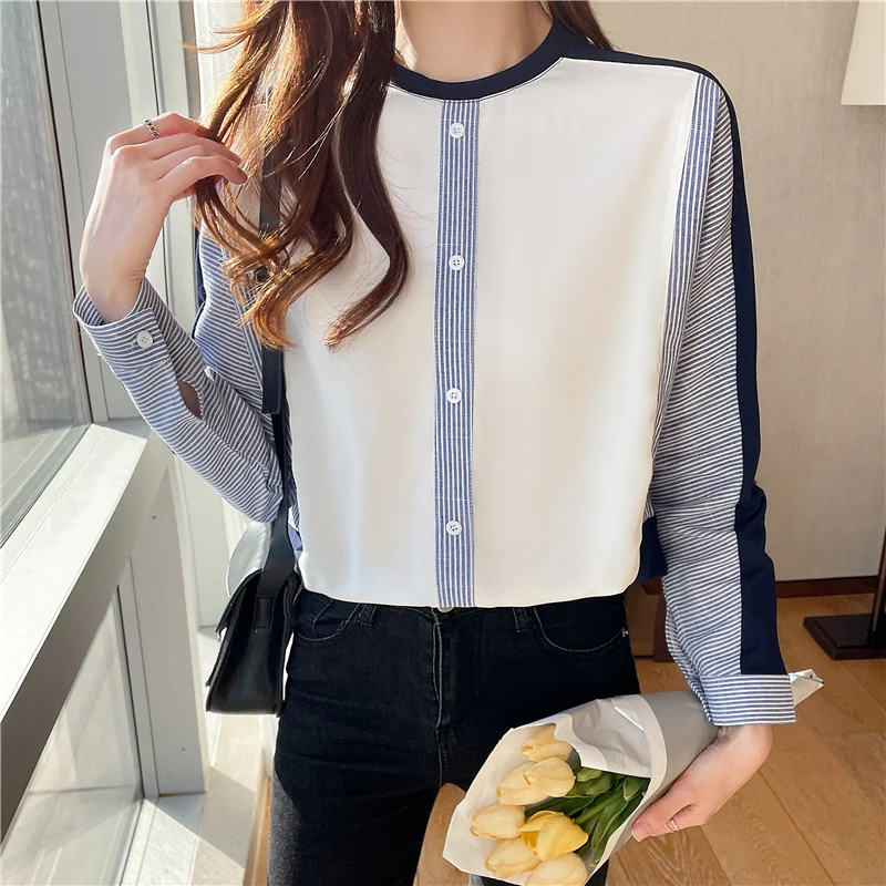 deanwangkt fashion printing ladies shirts Women's Blouses  Spring Summer Long Sleeve Shirts Tops Blusas Mujer - Deanwangkt