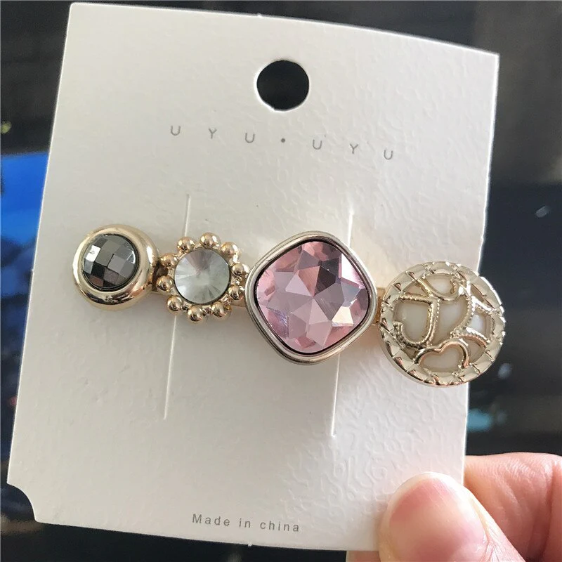 deanwangkt 4PCS Hair Clips Set Crystal Simulation Pearl Hair Accessories Fashion Barrettes For Women Bees Star Heart Hairgrip Hairpins - Deanwangkt