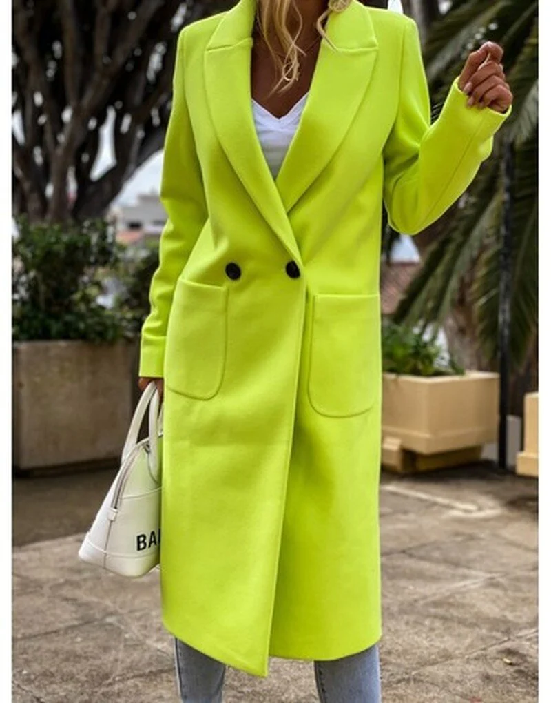 deanwangkt Warm Fashion Loose Casual Long Coat Women Autumn Winter New Thin Jacket Coats Tops Loose Plus Size Oversized Coat Outwears 12644 - Deanwangkt