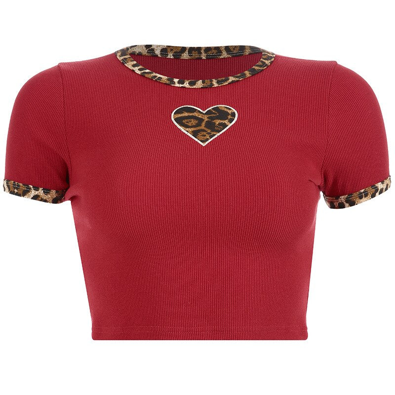 Graphic T Shirts Y2K Top Women Fairy Grunge Short Sleeve T-Shirts Slim Anime Crop Top Streetwear O Neck Tees 90s E-Girl Clothes - Deanwangkt