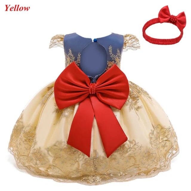 Baby Girls Christmas Dress 3 6 9 12 18 24 Months Toddler Newborn Lace Princess Dress 1 Year Old Birthday Party New Year Costume - Deanwangkt