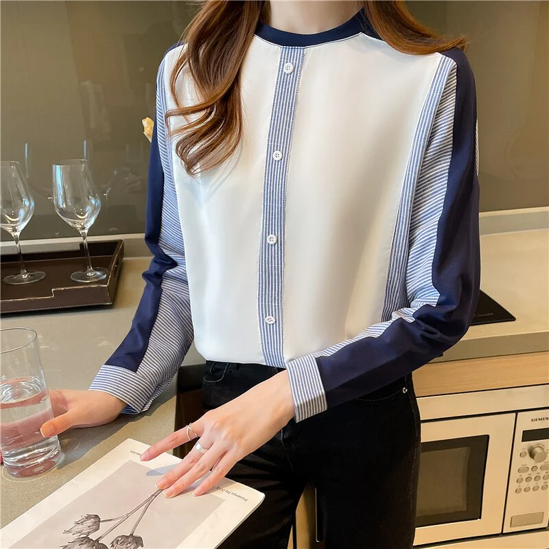 deanwangkt fashion printing ladies shirts Women's Blouses  Spring Summer Long Sleeve Shirts Tops Blusas Mujer - Deanwangkt