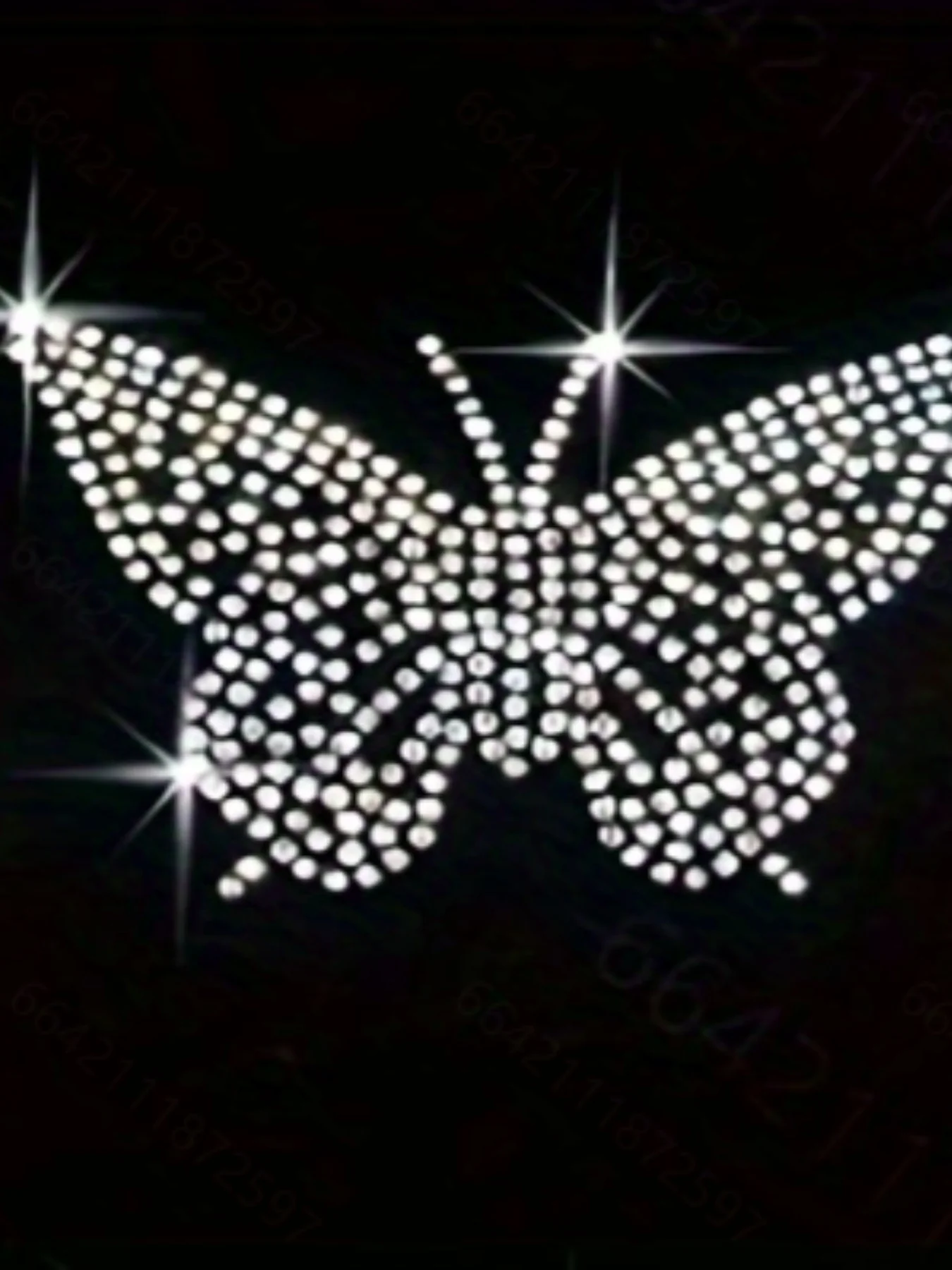 deanwangkt-1 Rhinestone Butterfly Pattern T-Shirt, Casual Long Sleeve Top For Spring & Fall, Women's Clothing - Deanwangkt