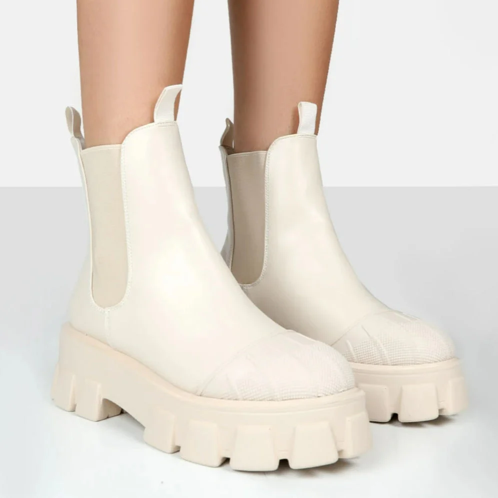 DEANWANGKT Fashion Winter Women Shoes Thick-Soled Women Boots Thicken Waterproof Platform Women's High Heel Shoes Botas Zapatillas Mujer - Deanwangkt