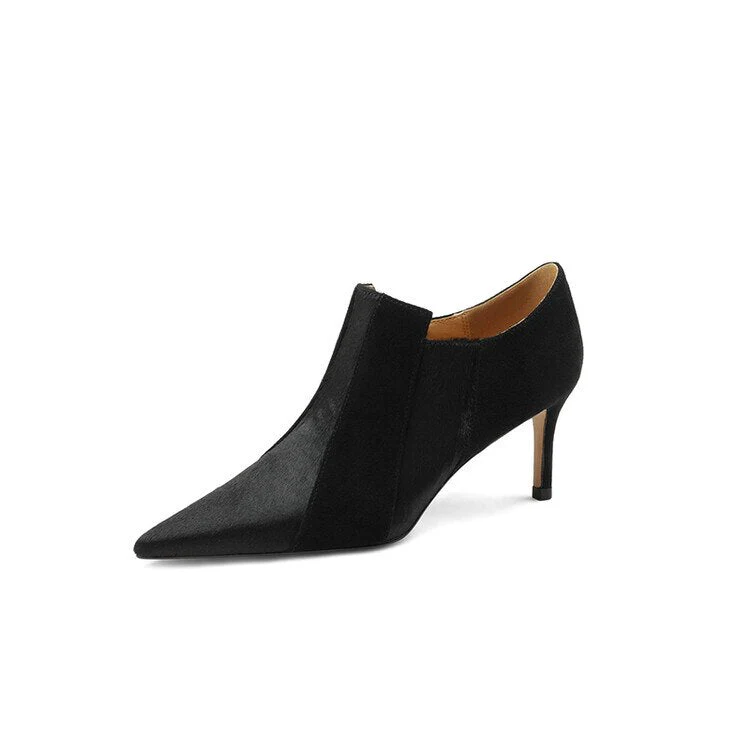 deanwangkt Autumn Boots    Spring Women Ankle Boots Sheep Suede Shoes Pointed Toe High Heel Shoes Women Autumn Thin Heel Boots for Woman botines mujer - Deanwangkt