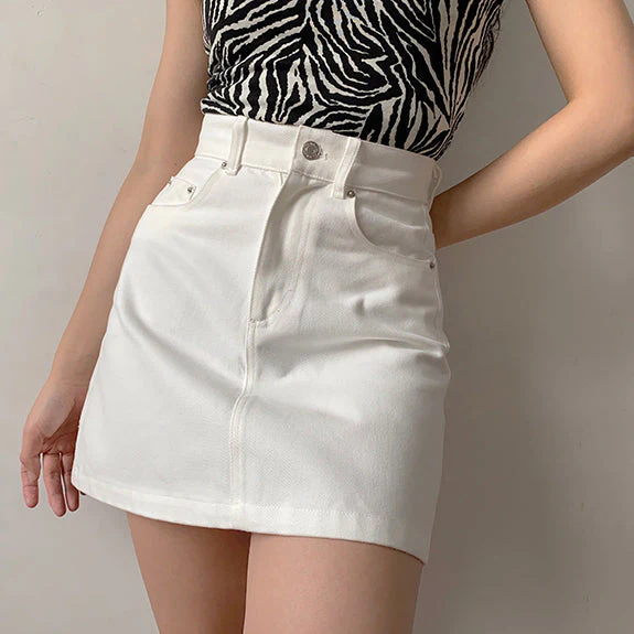 deanwangkt - Lookbook Denim Skirt // White ~ HANDMADE - Deanwangkt