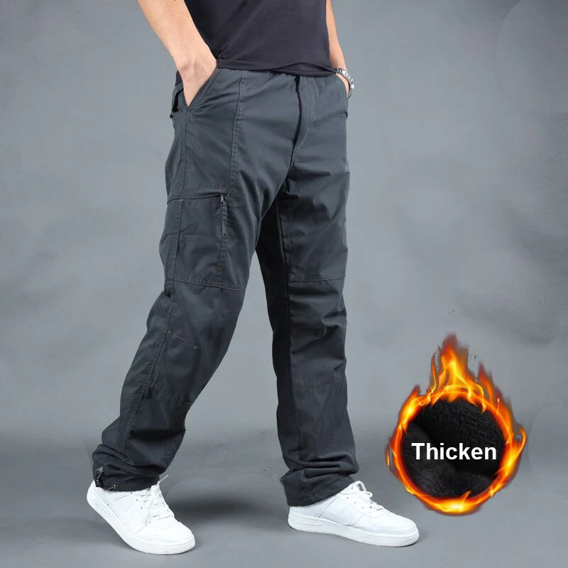 DEANWANGKT Mens Vintage Hip Hop Style Baggy Jeans High Quality Winter Warm Men Thick Pants Double Layer Military Army Camouflage Tactical Cotton Trousers For Men Brand Clothing - Deanwangkt