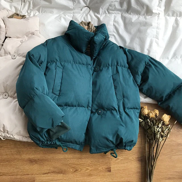 deanwangkt Autumn Winter Collection Solid Women Down Jacket Warm Thicken Stand Collar White Duck Down Parka Women's Jackets Coats - Deanwangkt