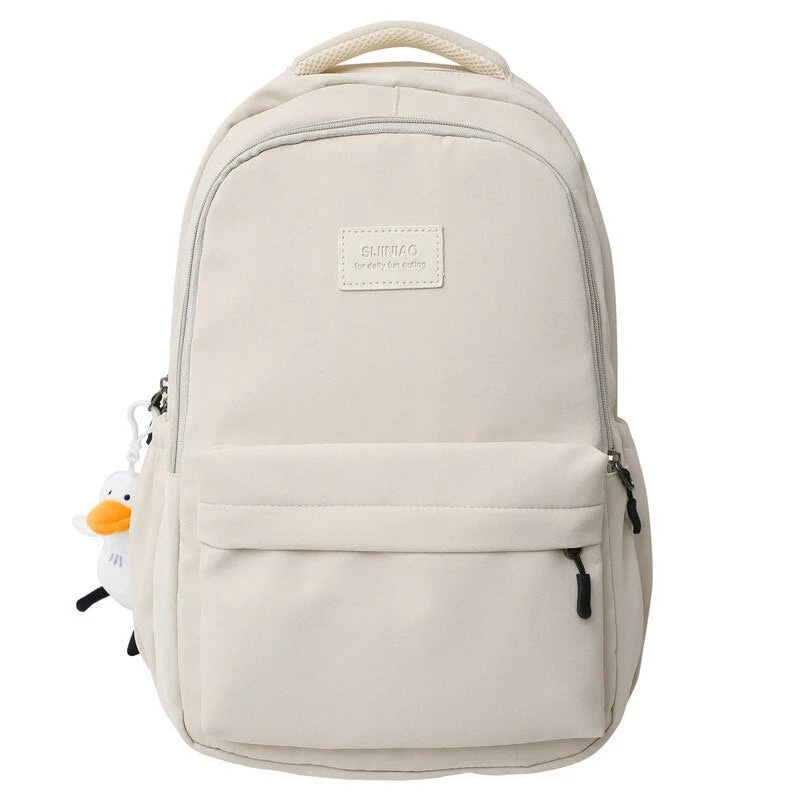 BACK TO SCHOOL   Womens Fashion Backpack Cute Nylon Lady Mochila School Bag for Teenager Girls Kawaii Waterproof Travel Rucksack Black - Deanwangkt