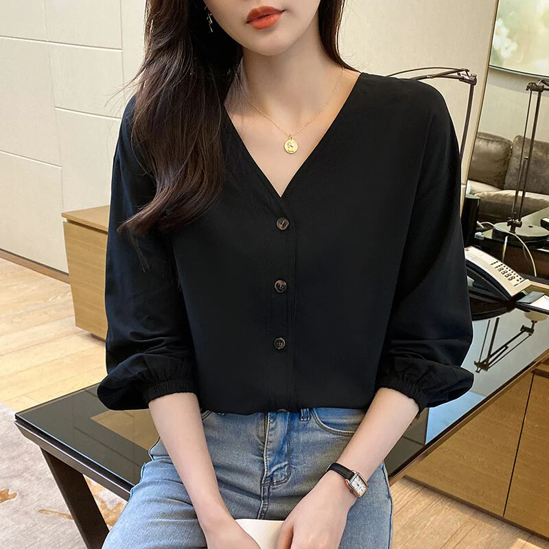 deanwangkt chic ladies shirts Fashion printing women blouses  Spring autumn causal Long sleeve blouses mujer blusas - Deanwangkt