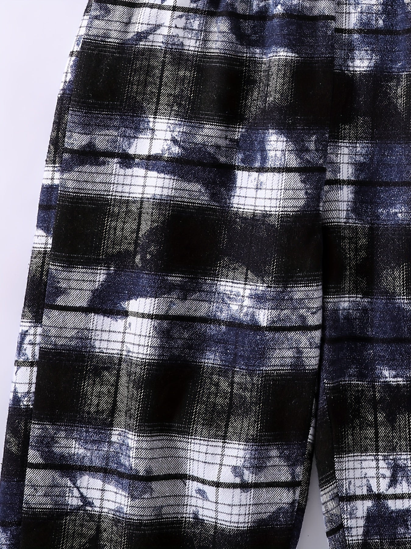 Stylish Boys Tie Dye Casual Plaid Soft Comfortable Long Pants For Spring And Autumn Kids Clothes Outdoor - Deanwangkt