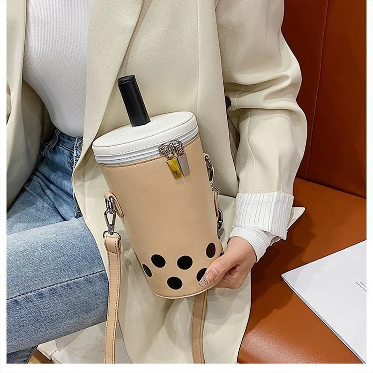 deanwangkt  Personalized Bag For Women  New Fashion Milk Tea Cup Shaped Bags Small Bucket Bag Shoulder Bag Lady Crossbody Bags Womens - Deanwangkt