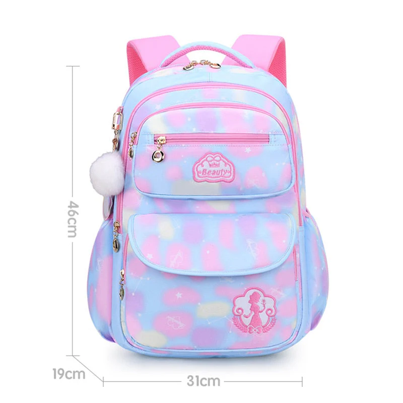 deanwangkt Cute Girls School Bags Children Primary School Backpack satchel kids book bag Princess Schoolbag Mochila Infantil 2 szies - Deanwangkt