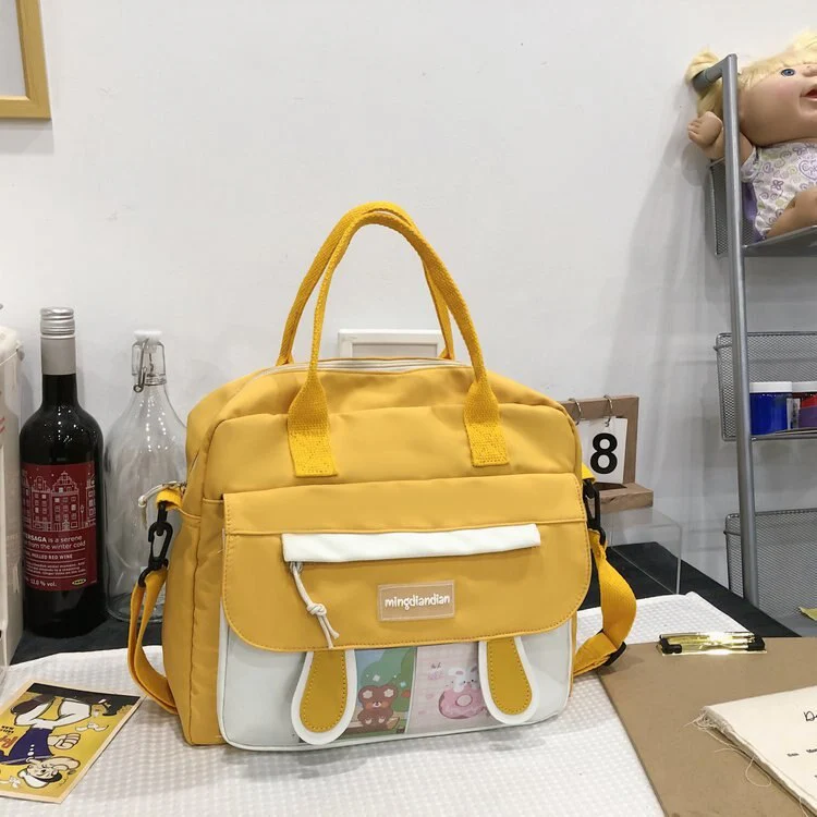 deanwangkt  Japanese Style Big Nylon Bag Women Cute Bunny Ears Crossbody Bag Women Handbags School Student Book Bag Satchels Shoulder Bag - Deanwangkt