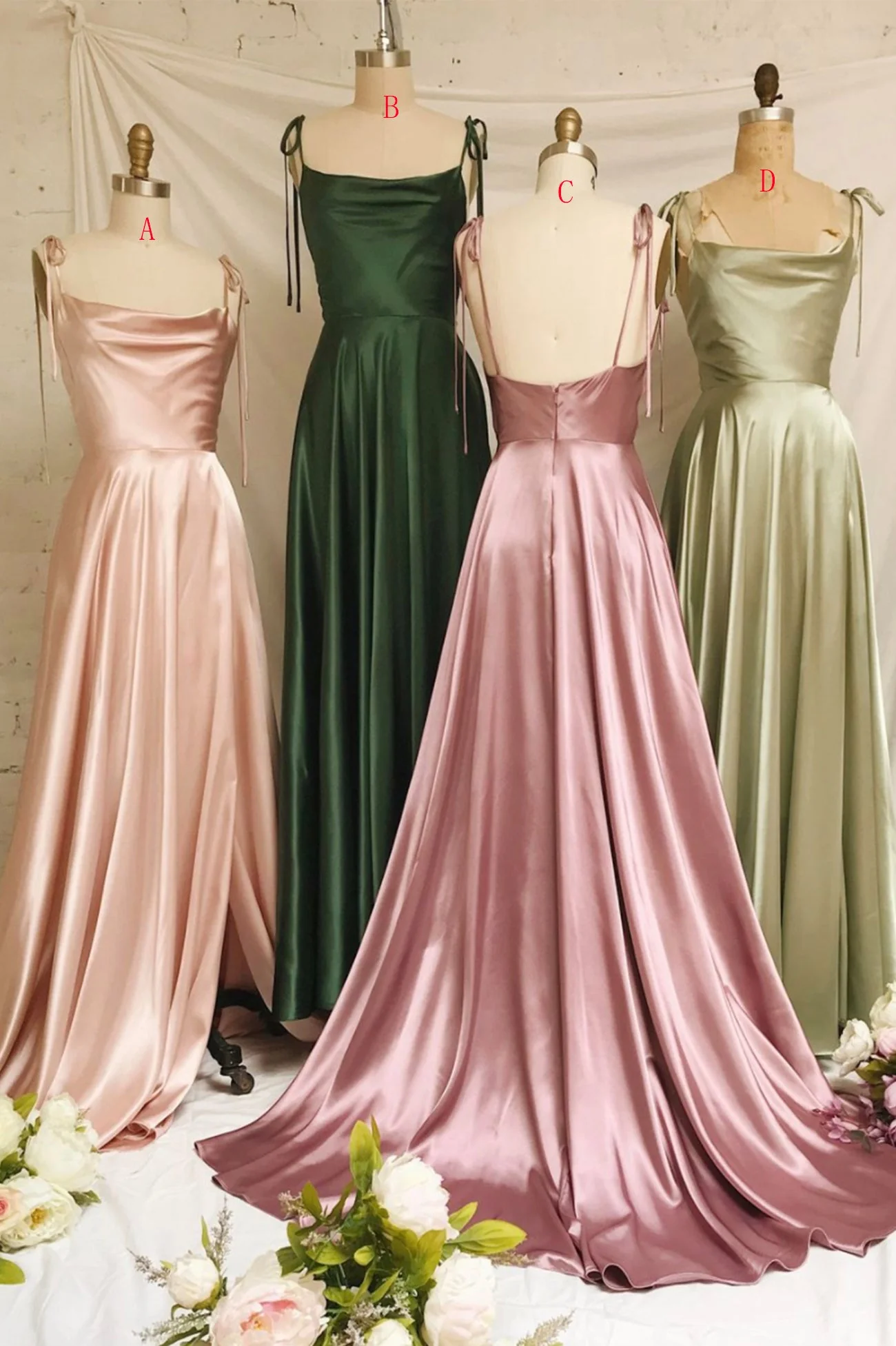 solvbao Simple Satin Long Prom Dresses, A-Line Evening Party Dresses - Deanwangkt