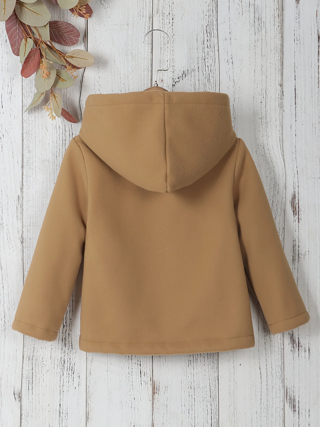 Hooded Fleece Jacket With Button Casual Long Sleeve Hoodies For Autumn And Winter, Everyday - Deanwangkt