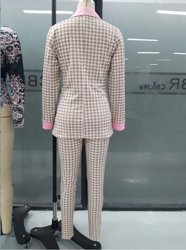 deanwangkt Office Casual Coat and Trousers, Spring and Autumn, New in  Two Piece Women's Green Fruit Collar Suit - Deanwangkt