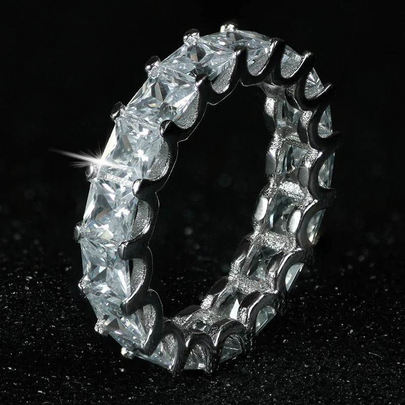 925 Sterling Silver Wedding Band Eternity Ring For Women Big Gift For Ladies Love Wholesale Lots Bulk Jewelry R4577 - Deanwangkt