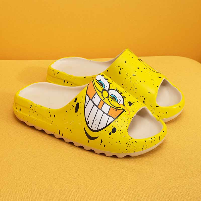 deanwangkt - Yellow White Casual Simplicity Printing Opend Comfortable Shoes - Deanwangkt