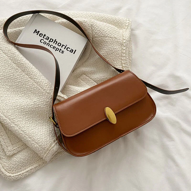 deanwangkt  BACK TO COLLEGE    Fashion New Solid Color Handbags For Women High Quality Soft Leather Shoulder Bag Designer Simple Style Female Crossbody Bag - Deanwangkt