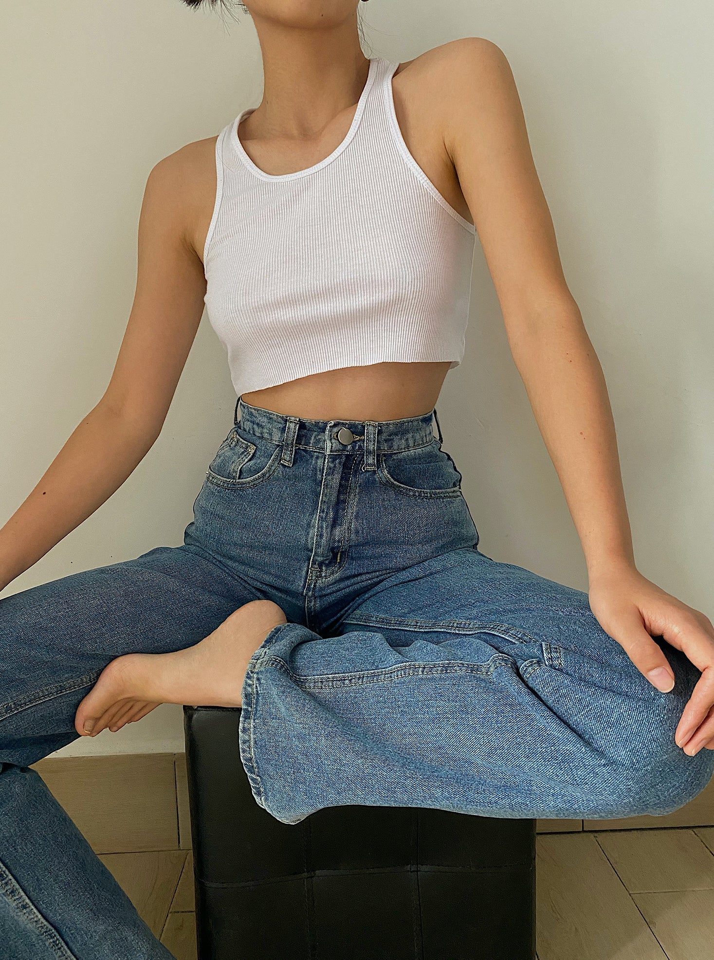 deanwangkt - Kodi Split Denim Jeans - Deanwangkt