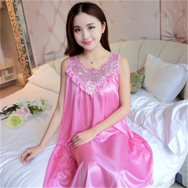 deanwangkt Hot Women Night Gowns Sleepwear Nightwear Long Sleeping Dress Luxury Nightgown Women Casual Night Dress Ladies Home Dressing - Deanwangkt