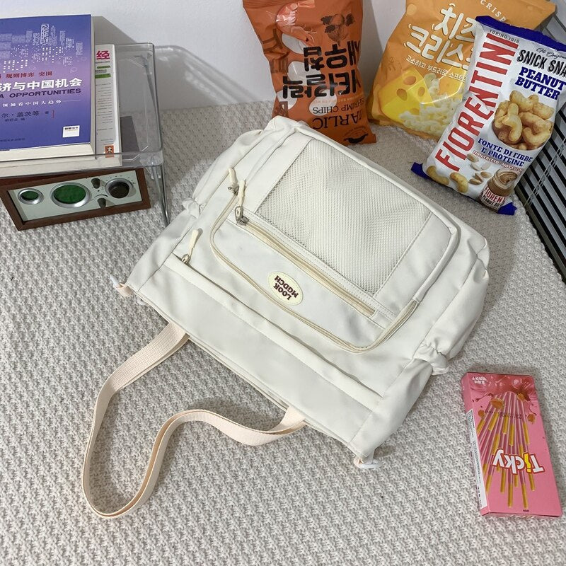 Back to school   Fashion Kawaii Student Schoolbag 2pcs Set Bag Girls Cute Waterproof Backpack Travel Mochila Teens Bookbag Shoulder Bag - Deanwangkt