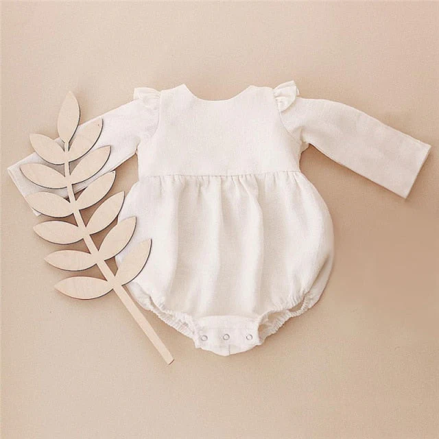 Baby Girl Clothes 0-2T Long Sleeve Romper Jumpsuits One-piece New Fashion 100% Organic Cotton Newborn Baby Girl Rompers - Deanwangkt