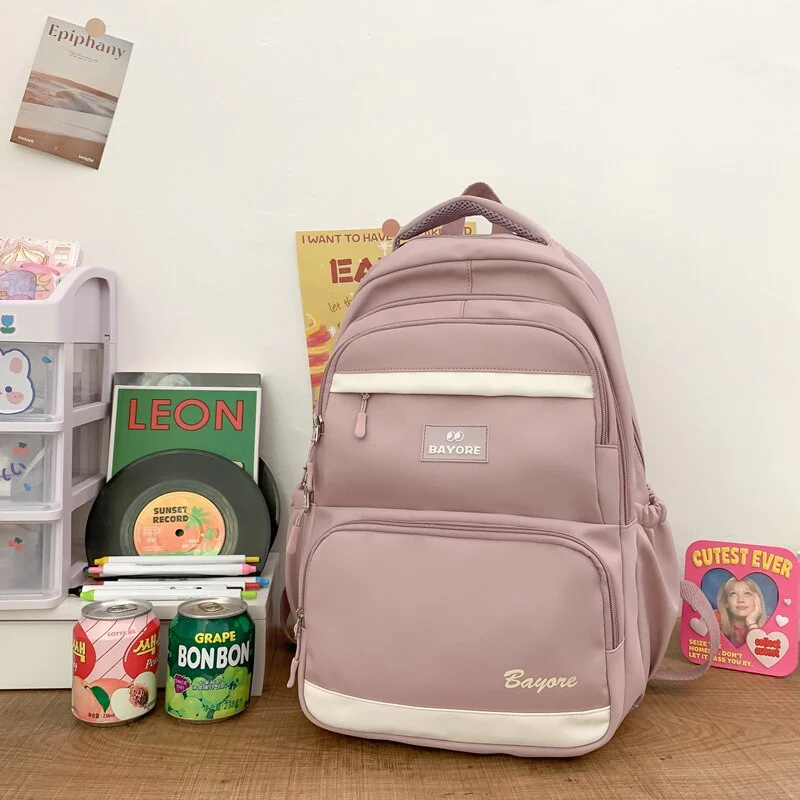 BACK TO SCHOOL   Fashion Waterproof Nylon Rucksack for Teenage Girl Backpack Bookbag High School Schoolbag Black Mochila Women Shoulder - Deanwangkt