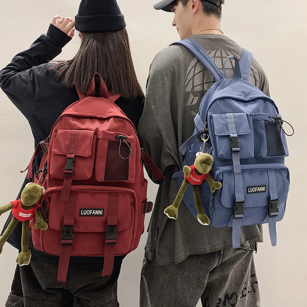 Women Boy Nylon Backpack Travel Mesh Female Student College School Bag Men Girl Cool Laptop Backpack Male Fashion Book Bags Lady - Deanwangkt