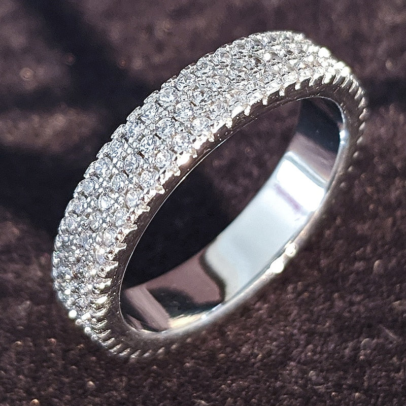 925 Sterling Silver Wedding Band Eternity Ring For Women Big Gift For Ladies Love Wholesale Lots Bulk Jewelry R4577 - Deanwangkt