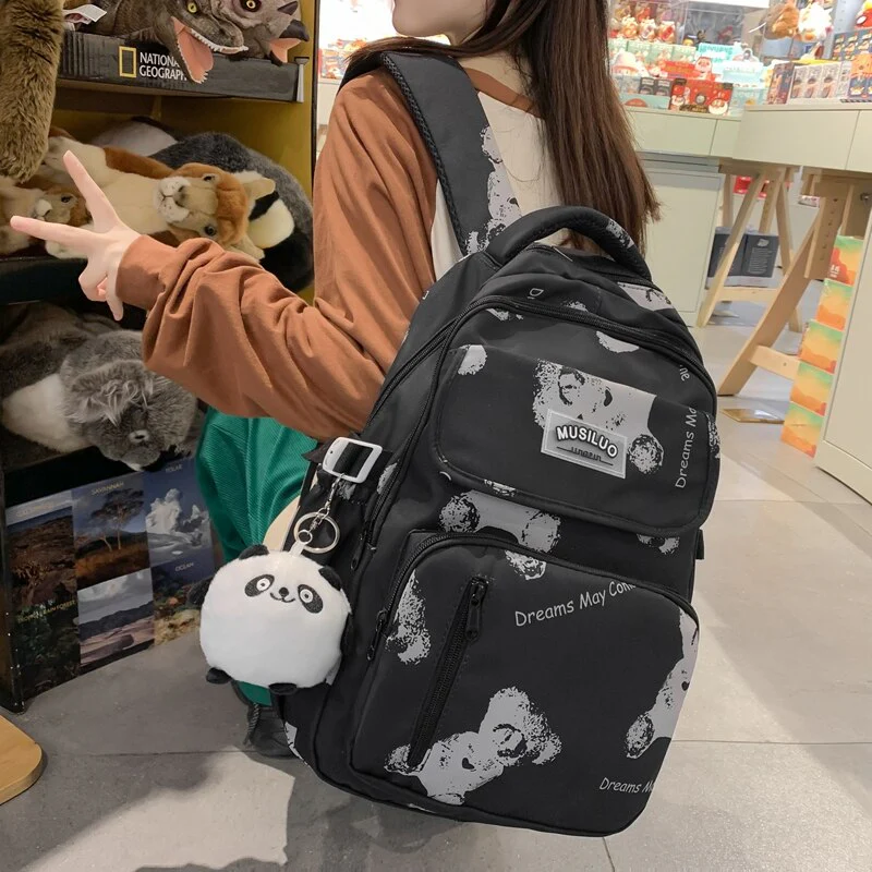 Fashion Kawaii Travel Bag Student Laptop College Backpack Girls School Bag Teenage Women Backpack Female Leisure Cute Mochila - Deanwangkt