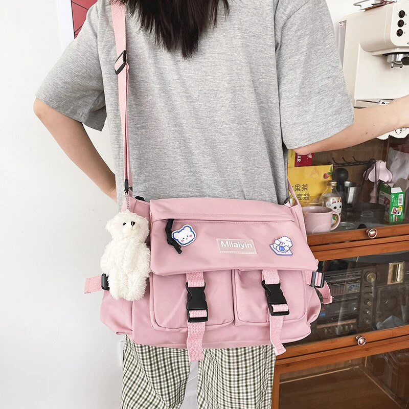 deanwangkt  New Student Fashion Bag Women Nylon Bag Crossbody Bags For Women Multipockets Messenger Bag Book Bags School Bags Shoulder Bag - Deanwangkt