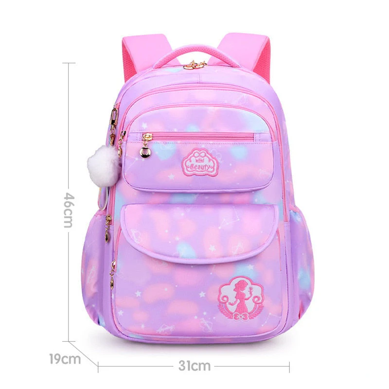 deanwangkt Cute Girls School Bags Children Primary School Backpack satchel kids book bag Princess Schoolbag Mochila Infantil 2 szies - Deanwangkt