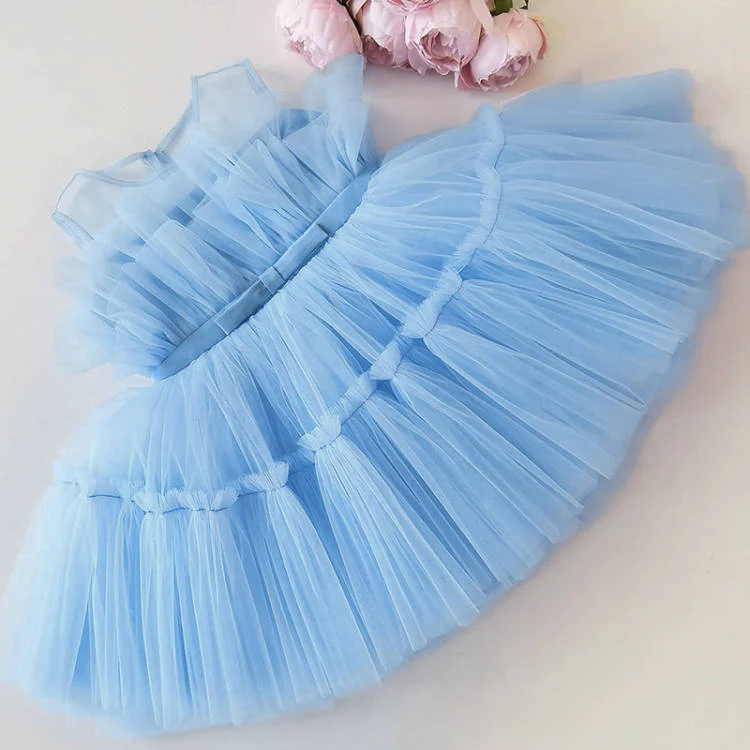 deanwangkt  Baby Clothes for Girls Toddler Kids Wedding Princess Gown Girl Elegant Birthday Dress Tulle Bridesmaid Evening Party Dresses - Deanwangkt