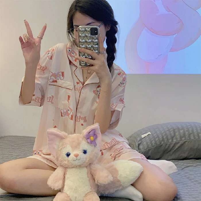 deanwangkt Summer Leopard Print Silk Ice Silk Pajamas Women's Short-Sleeved Shorts Cardigan Home Service Suit Pyjamas Women Pj Sets - Deanwangkt