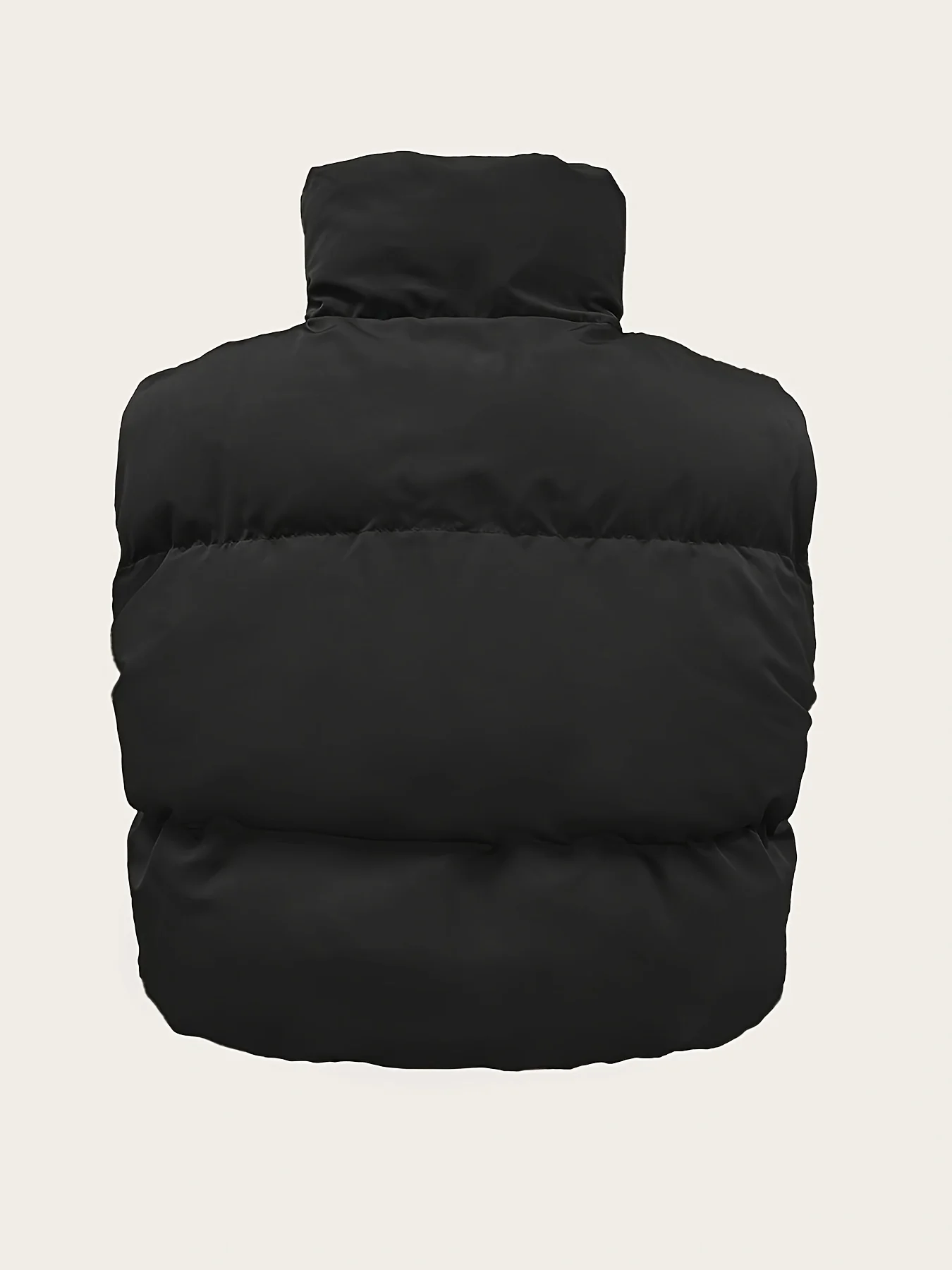 deanwangkt High Neck Zip Up Vest Coat, Casual Solid Sleeveless Outerwear, Women's Clothing - Deanwangkt