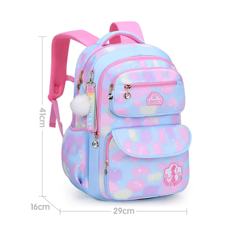 deanwangkt Cute Girls School Bags Children Primary School Backpack satchel kids book bag Princess Schoolbag Mochila Infantil 2 szies - Deanwangkt