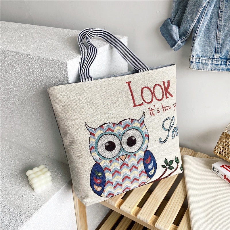 deanwangkt  Fashion Folding Women Big Size Handbag Tote Ladies Casual Flower Printing Canvas Graffiti Shoulder Bag Beach Bolsa Feminina - Deanwangkt