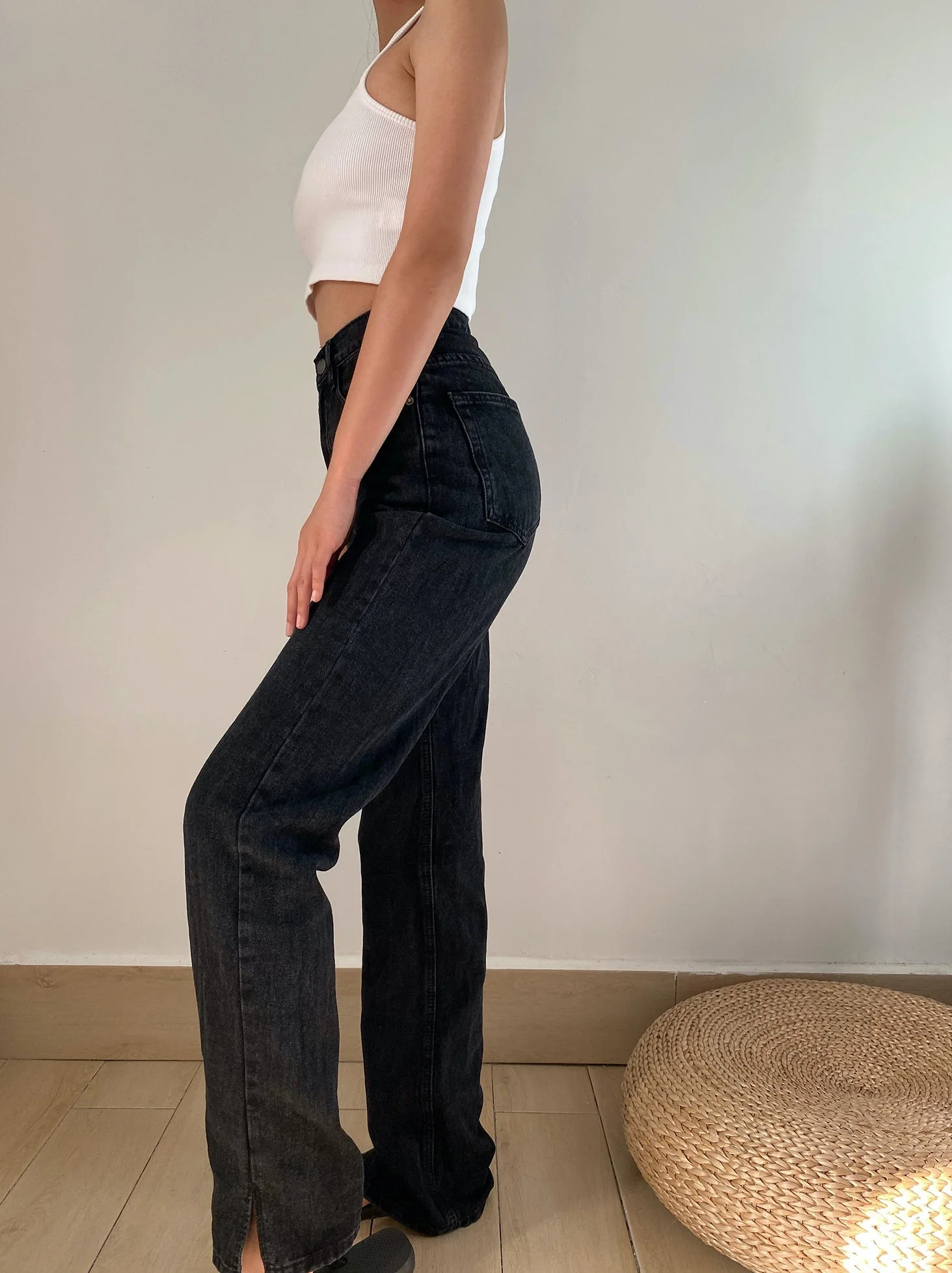 deanwangkt - Kodi Split Denim Jeans - Deanwangkt