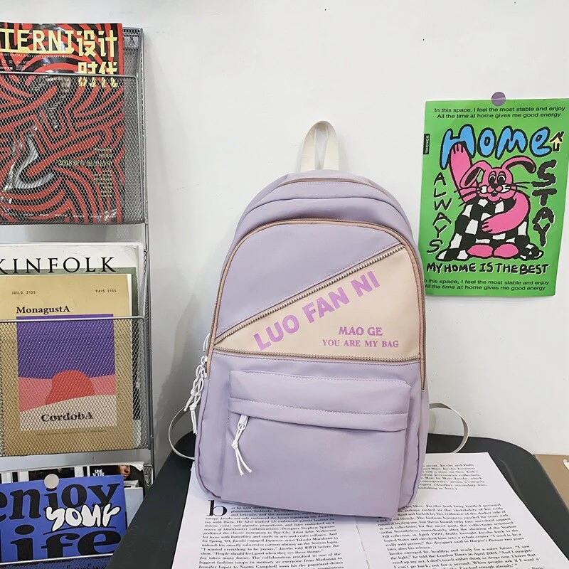 BACK TO COLLEGE   Men Fashion Backpack Lovers Schoolbag for Girls Boys Rucksack Women Shoulder Bag High School Bookbag Travel Mochila - Deanwangkt